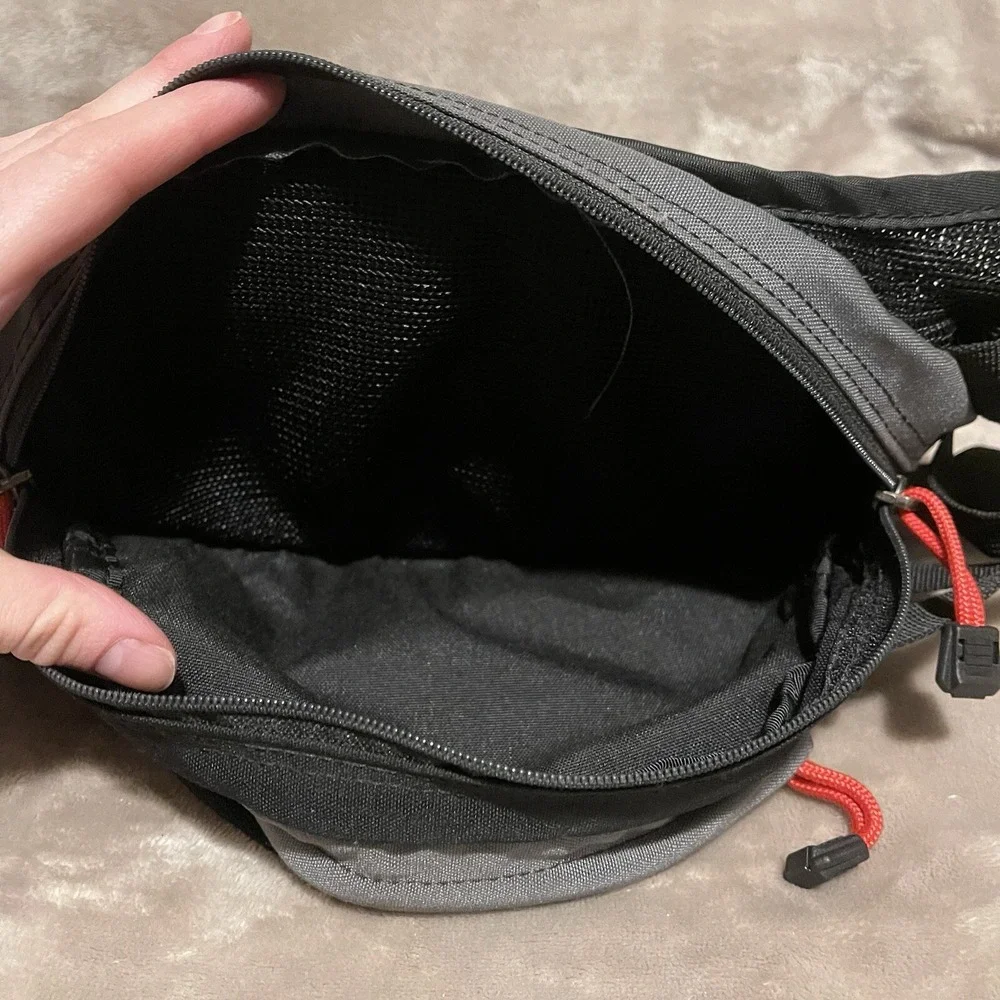 Vintage Ultimate Fanny Pack Hiking Sport Outdoor Black Grey Padded 2‎ Pocket